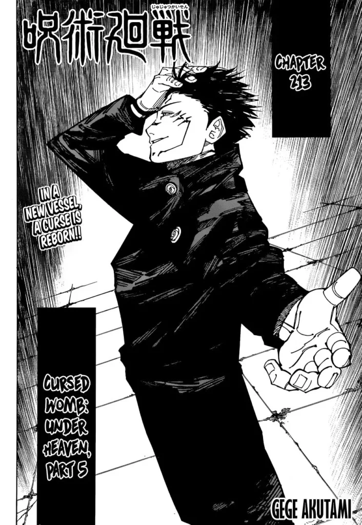 Jujutsu Kaisen Manga Chapter 213
